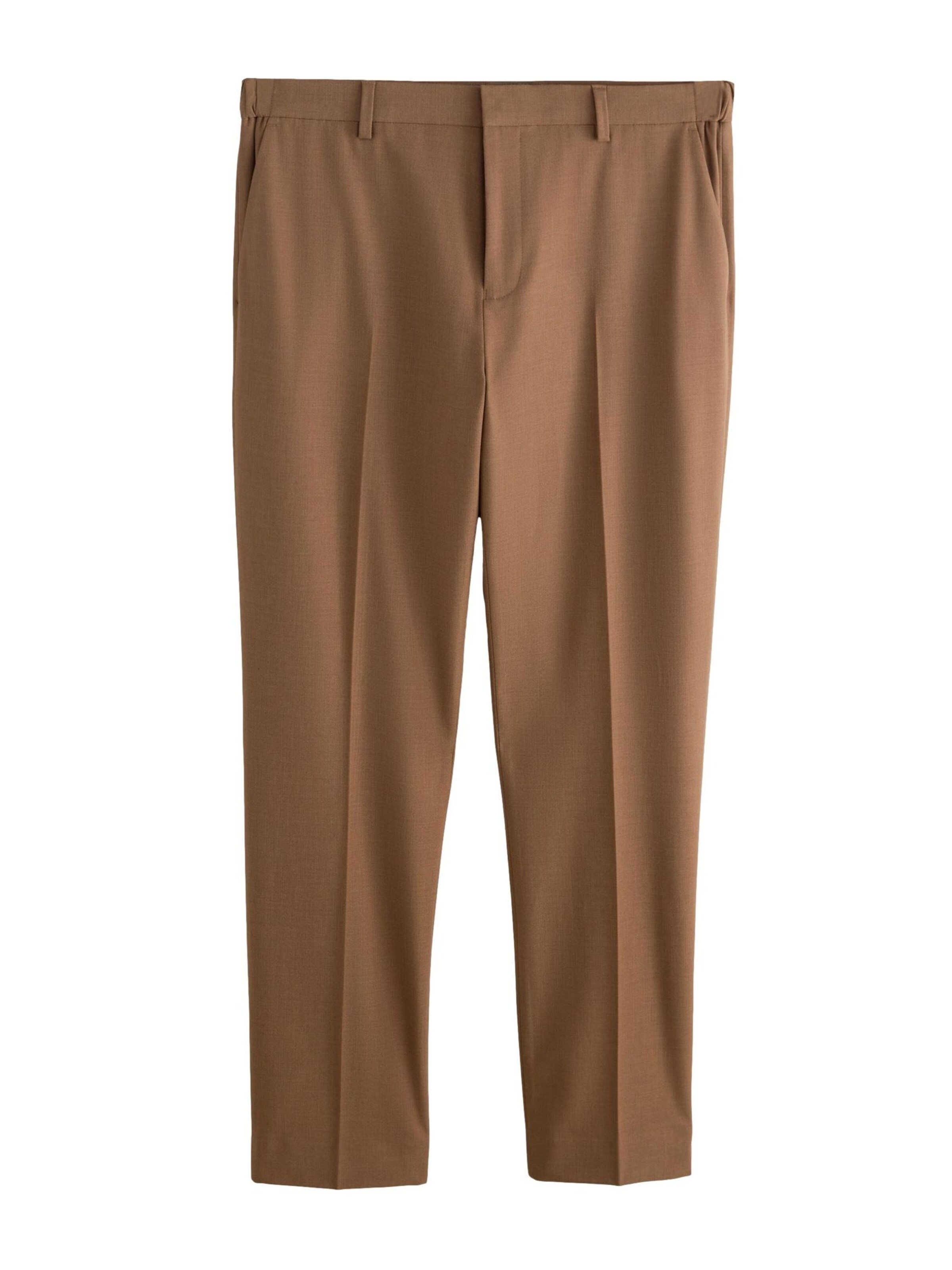 Next Pleated Pants 'Motionflex' in Brown: front