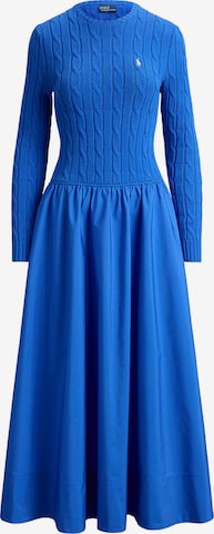 Rochie de la Polo Ralph Lauren pe albastru: față