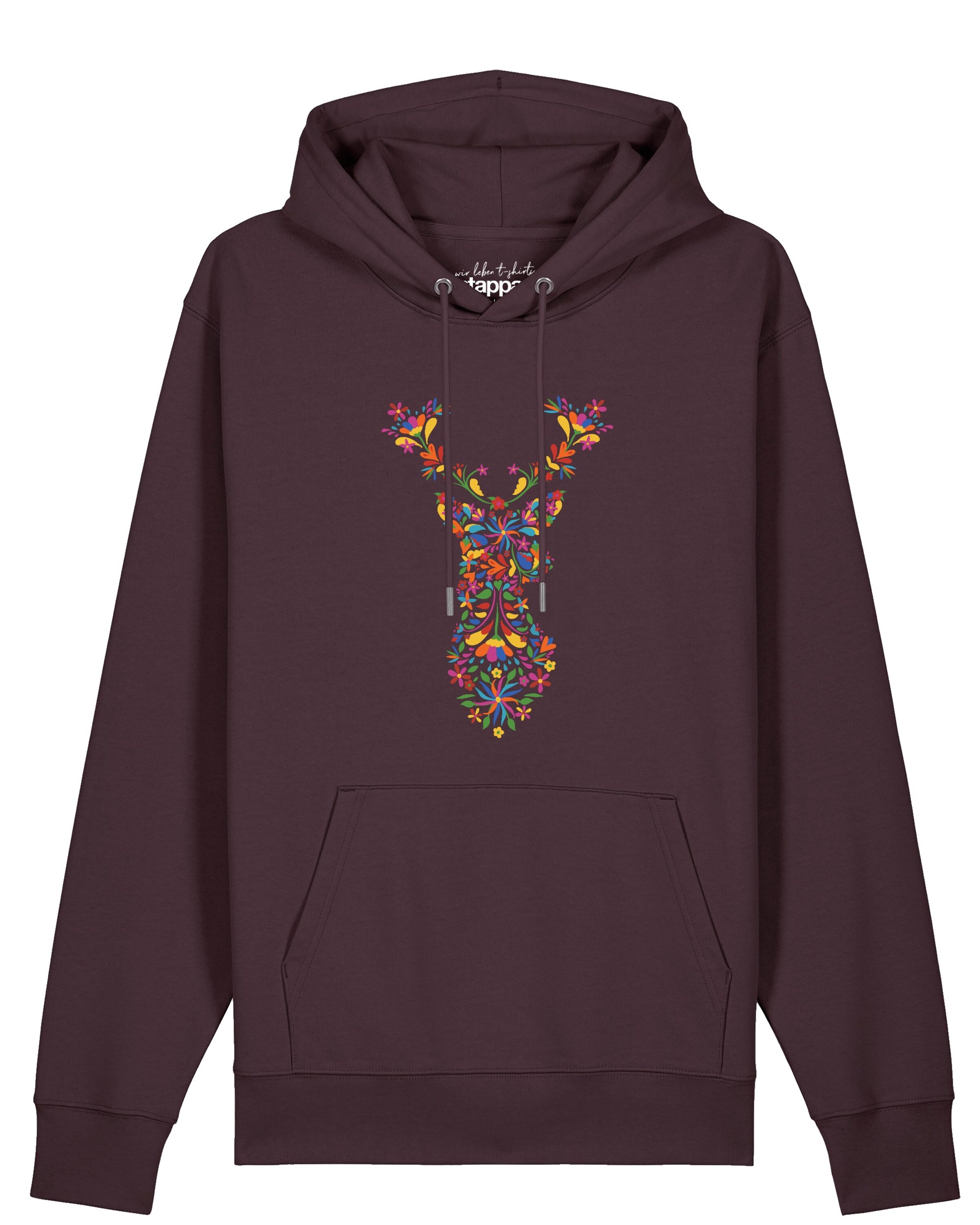 Watapparel Sweatshirt 'Floral Deer' in Rot: Vorderseite