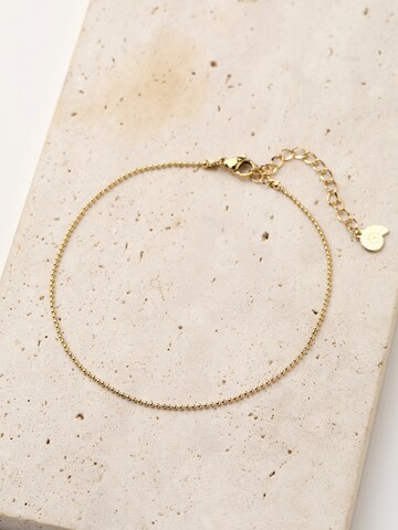 Hey Happiness Fußschmuck 'Bead Line' in Gold
