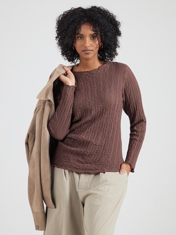 ONLY Carmakoma Tričko 'CARELLA' – hnědá: přední strana