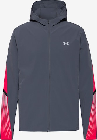 UNDER ARMOUR Athletic Jacket 'Velociti Storm' in Grey: front
