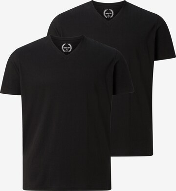 Charles Colby Shirt 'Earl Mills' in Black: front