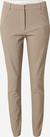 Coupe slim Pantalon 'Angelie' FIVEUNITS en beige : devant