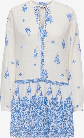 ONLY Рокля 'ONLALMA L/S SHORT DRESS WVN NOO' в бяло: отпред