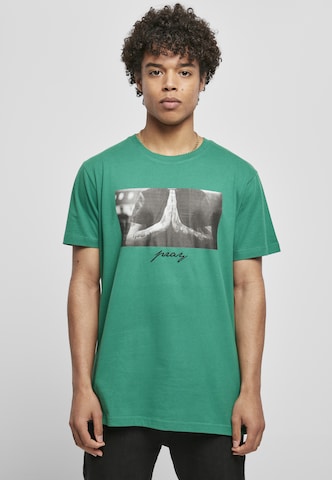 T-Shirt 'Pray' Mister Tee en vert : devant