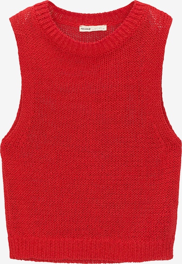 Pull&Bear Top z dzianiny w kolorze czerwonym, Podgląd produktu