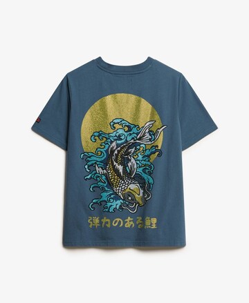 Superdry Тениска 'TOKYO' в синьо