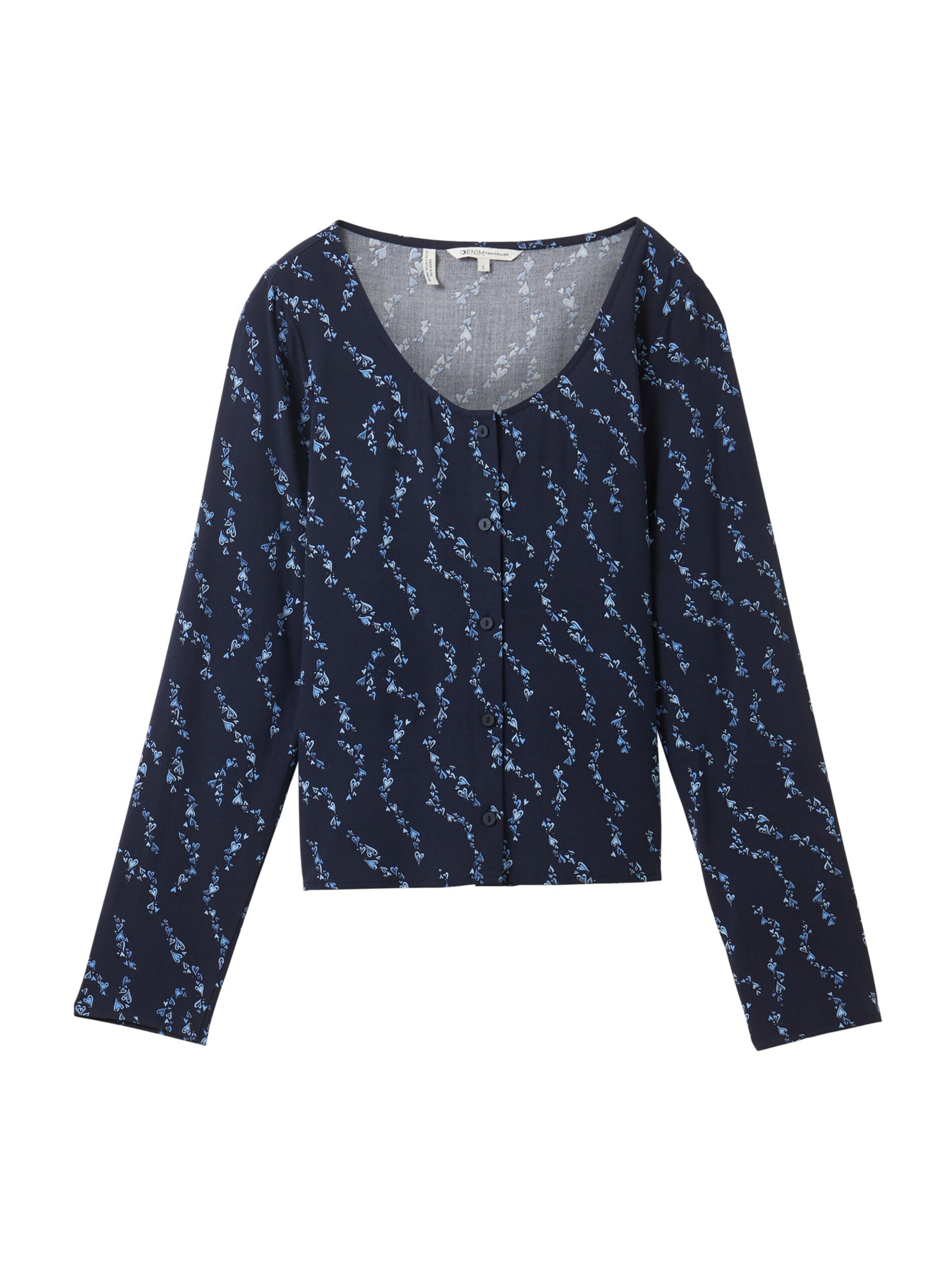 TOM TAILOR DENIM Блуза в синьо: отпред