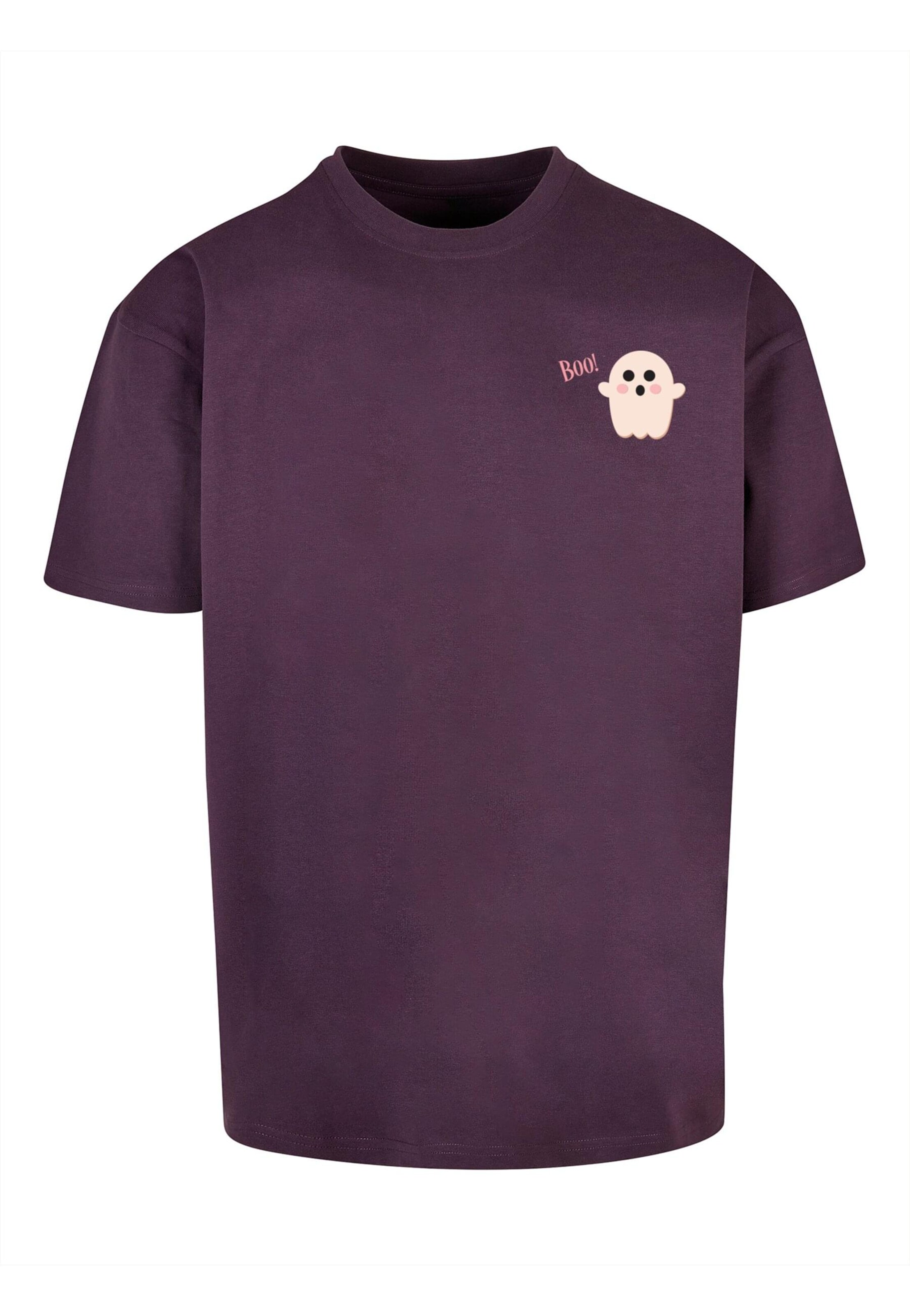 T-Shirt 'Halloween - Boo Ghost' Merchcode en violet : devant