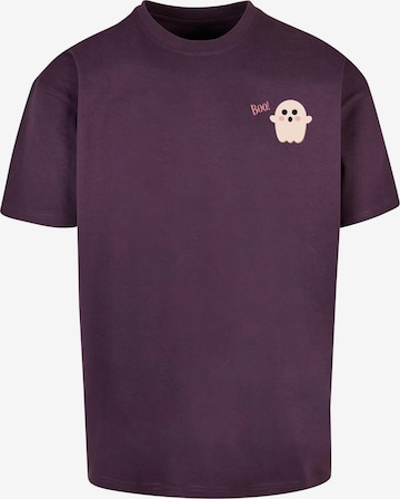Merchcode Póló 'Halloween - Boo Ghost' - lila: elől