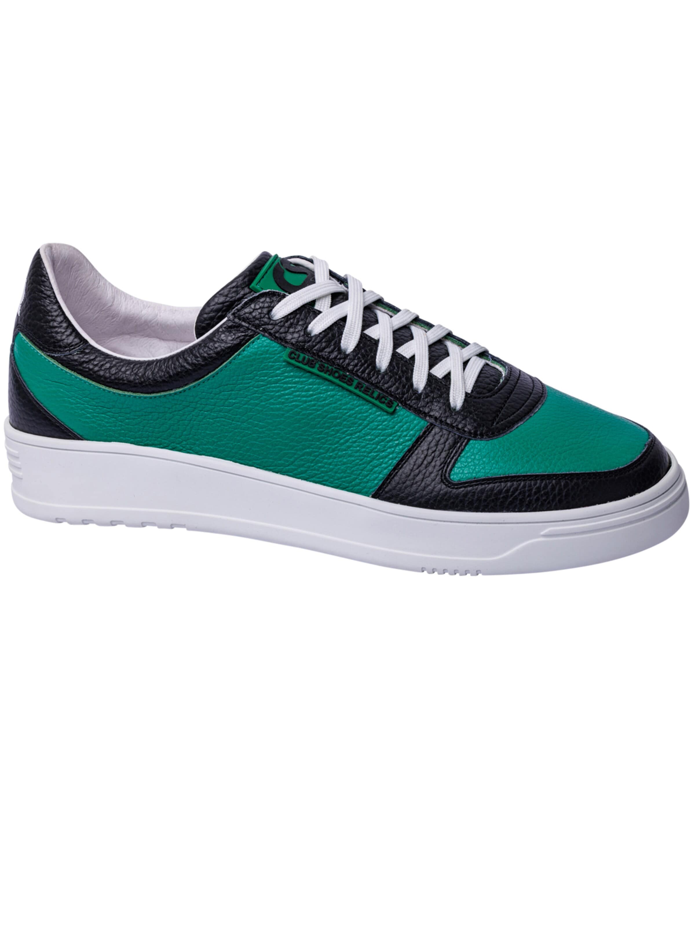 Club Shoes Relics Sneakersy niskie 'Mönchengladbach' w kolorze zielony: przód