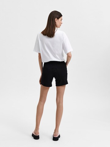 SELECTED FEMME Slimfit Shorts 'Sia' in Schwarz