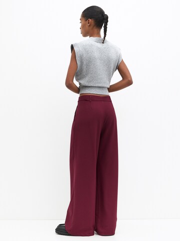 Loosefit Pantalon à pince Pull&Bear en violet