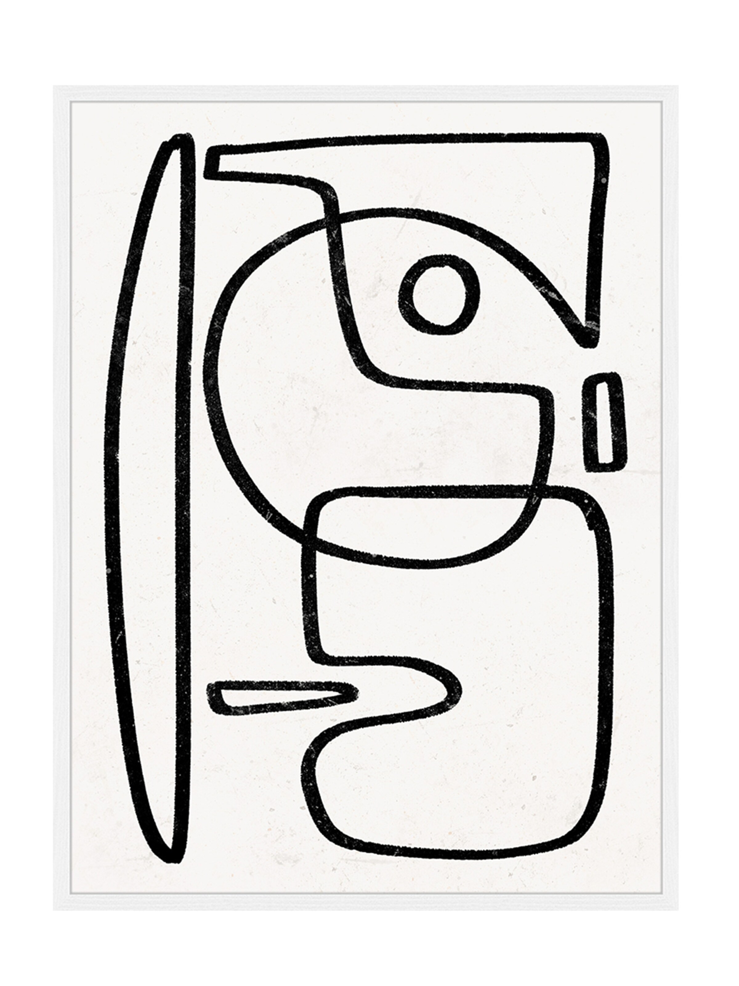 Liv Corday Image 'Abstract Organic Shapes' in White: front