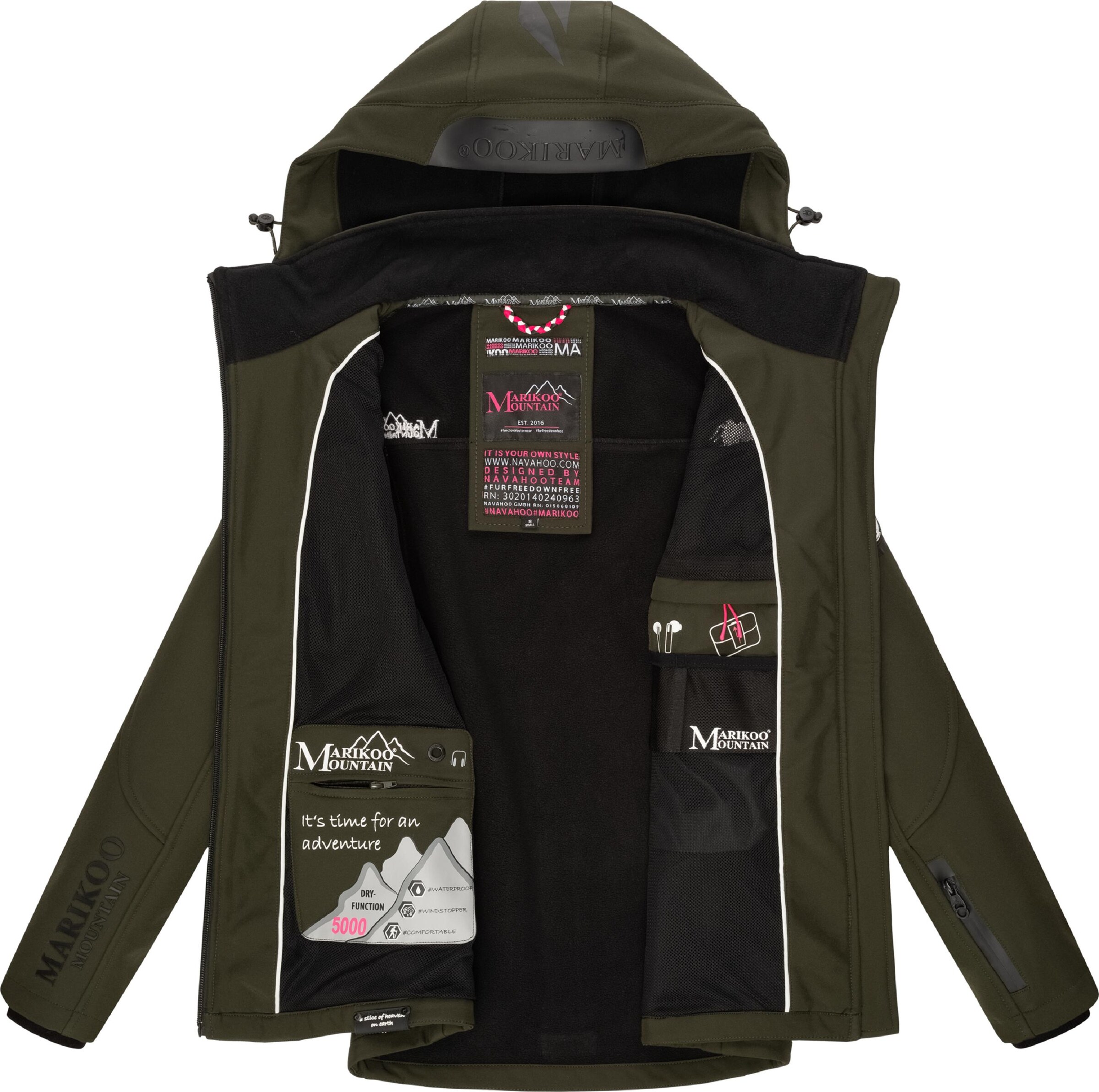 MARIKOO Winter jacket in Green