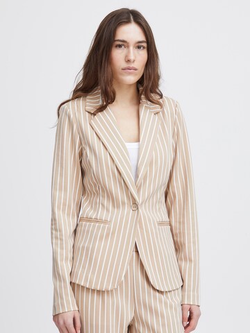 ICHI Blazers 'KATE' in Beige: voorkant