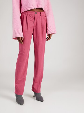 Pepe Jeans Wide Leg Bukser med lægfolder 'COLETTE' i pink: forside