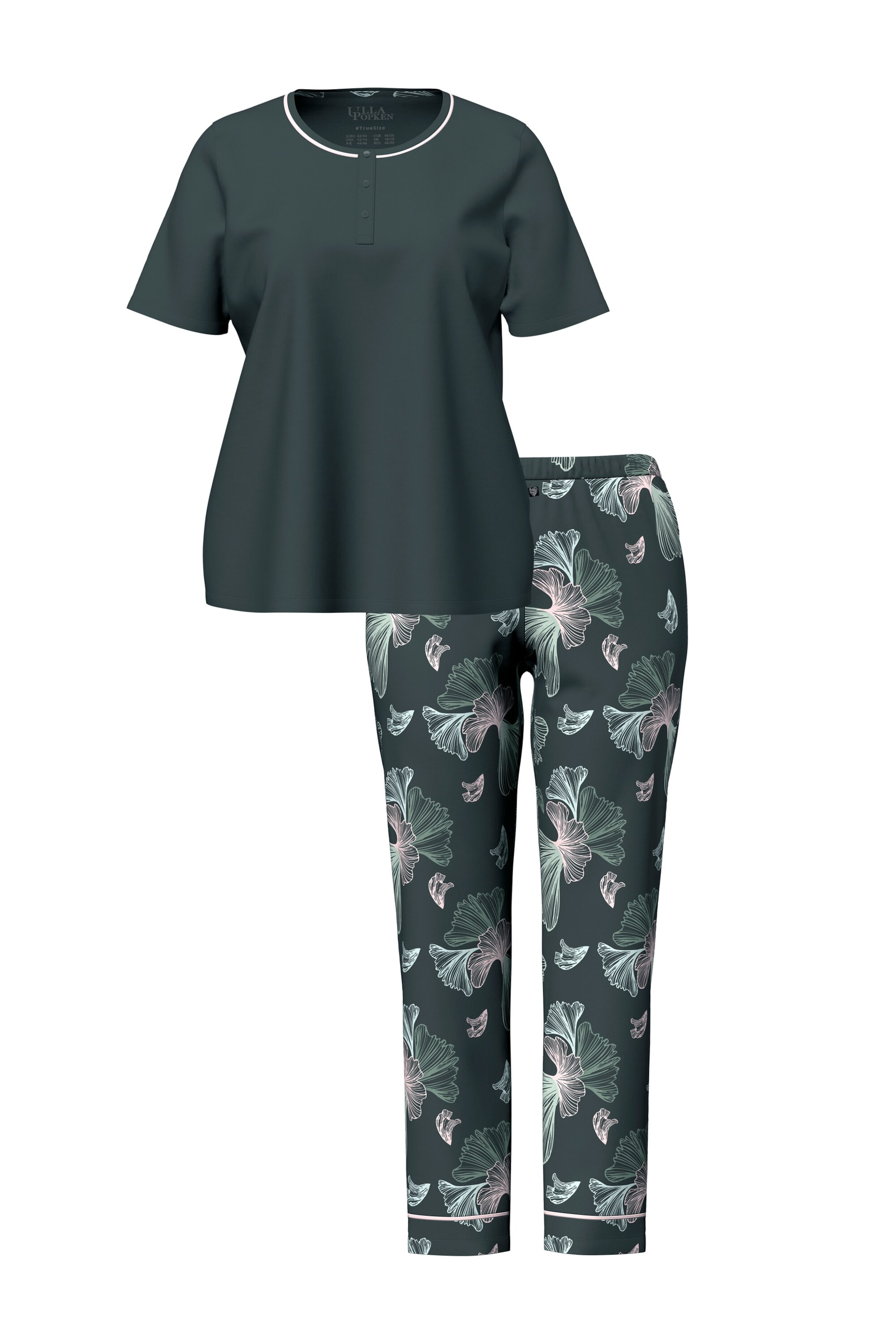 Ulla Popken Pajama in Grey: front