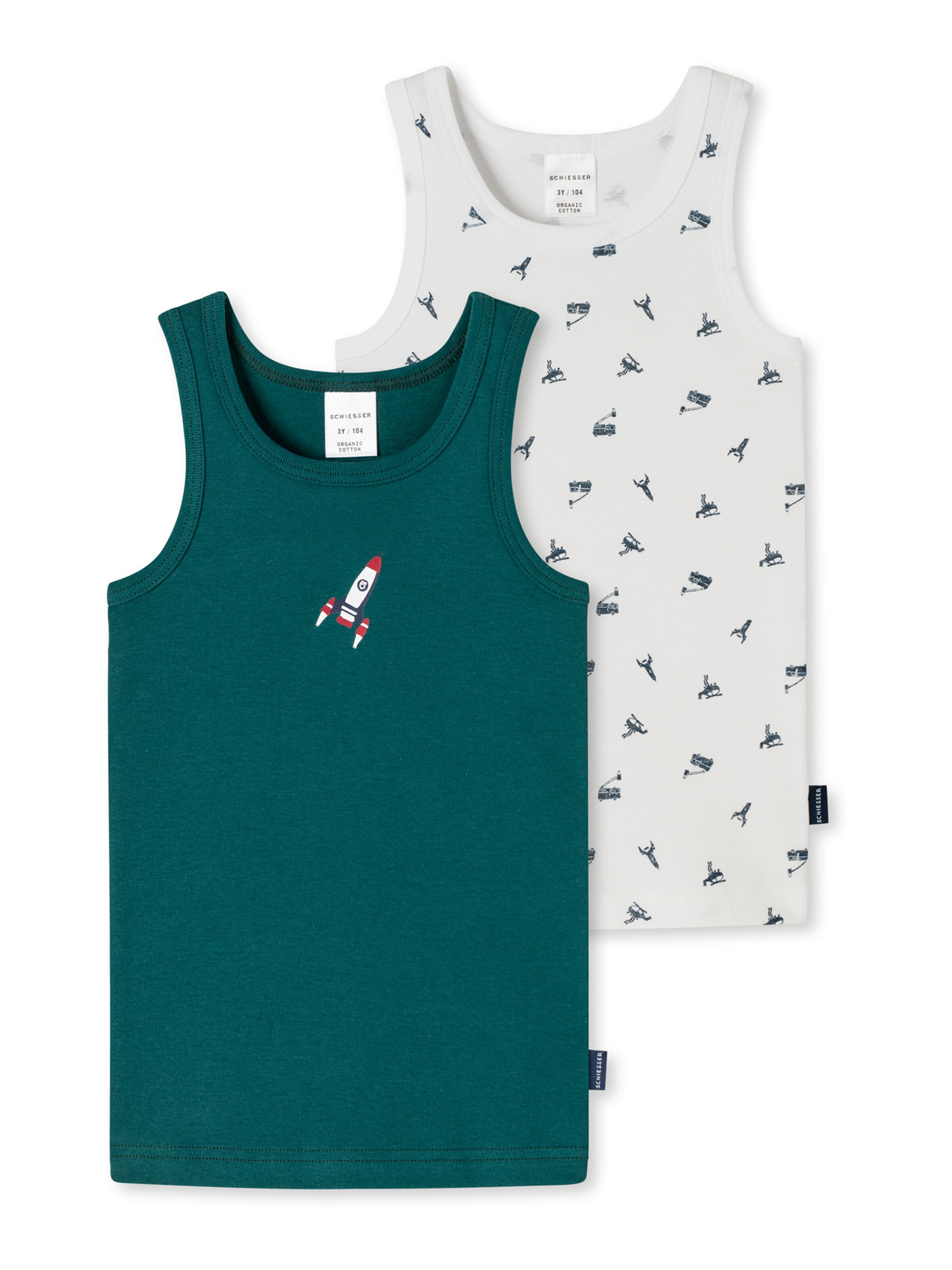 SCHIESSER Undershirt in Green: front