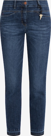 Coupe slim Jean 'Alba' Recover Pants en bleu : devant