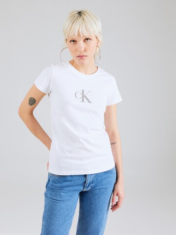 Calvin Klein Jeans T-Shirt in Weiß: predná strana