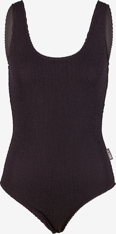 BECO the world of aquasports Badeanzug 'Crinkle Classic' in Schwarz: Vorderseite