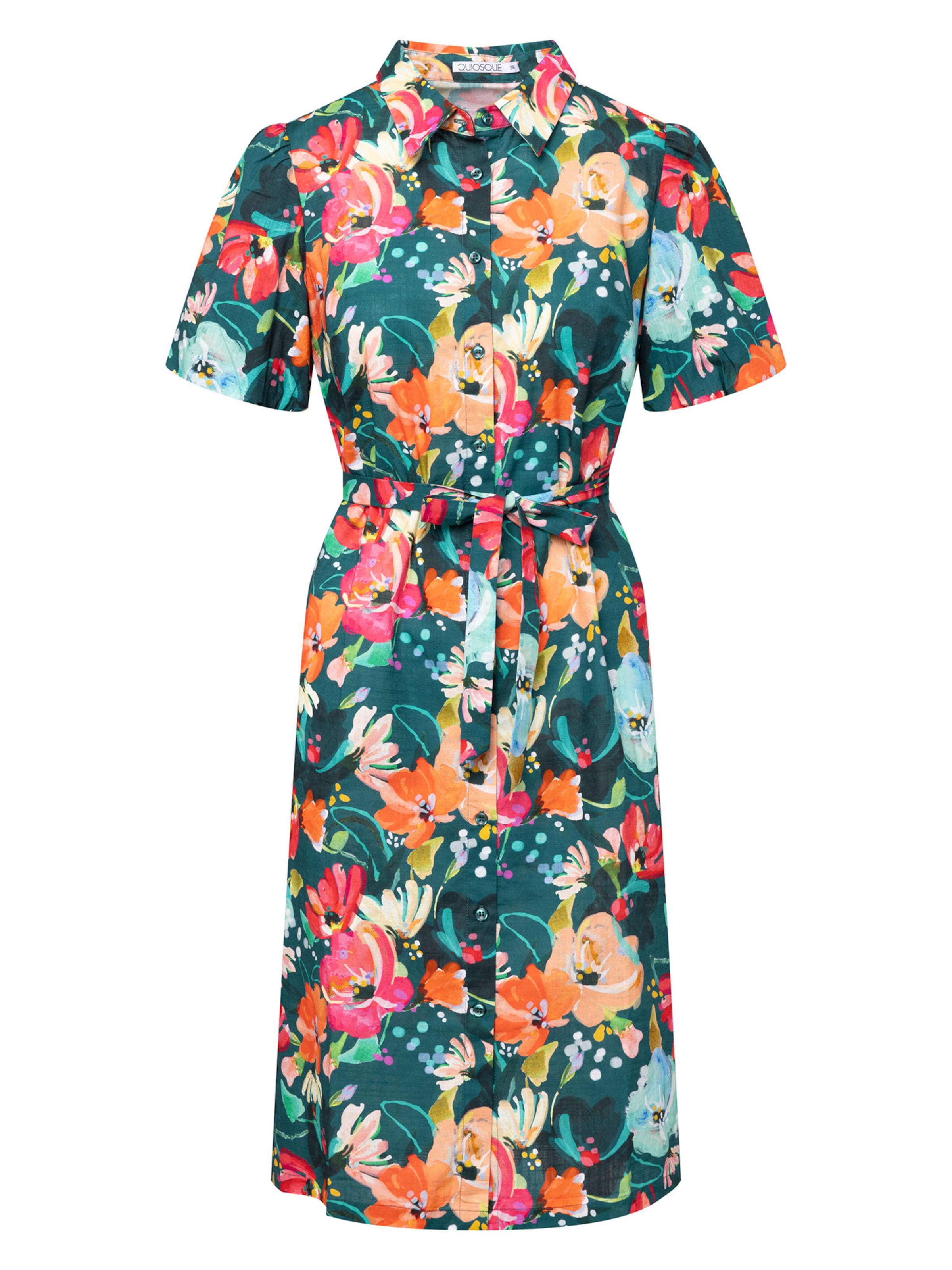 Quiosque Платье-рубашка в Зеленый: спереди