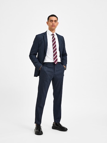 SELECTED HOMME Slim fit Trousers with creases 'Logan' in Blue