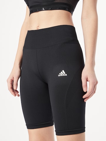 ADIDAS SPORTSWEAR Skinny Workout Pants 'Seamless' in Black