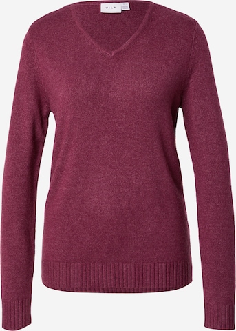 VILA Sweater 'VIRil' in Purple: front