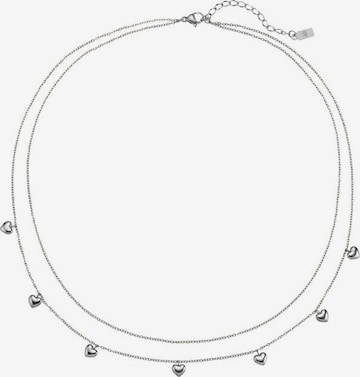 Hey Happiness - Cadena 'Heart Layers' en plata: frente