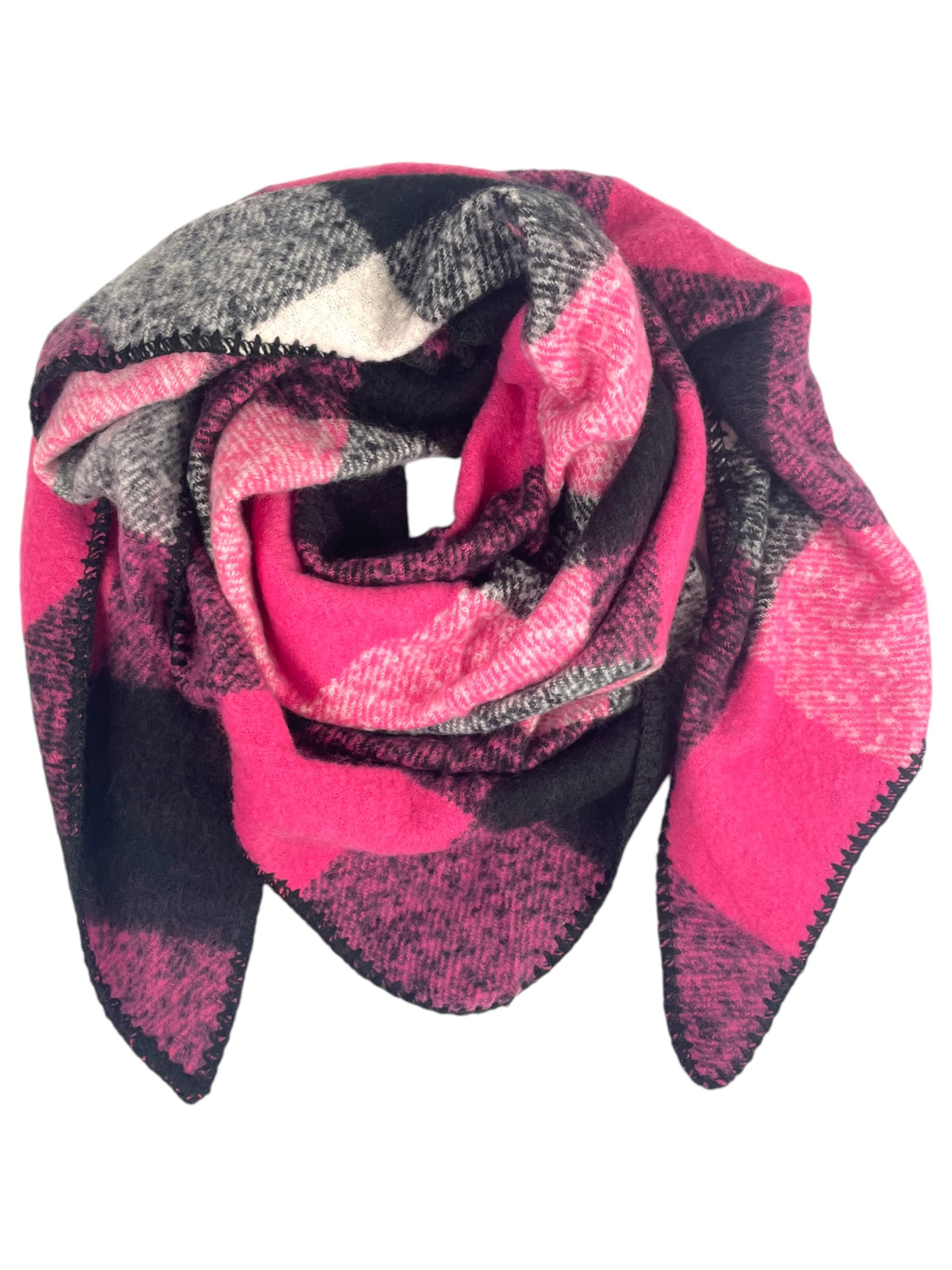 Kumixi Oversizeschal 'Dreiecksschal'‌‌‌‌‌ in Pink: Vorderseite