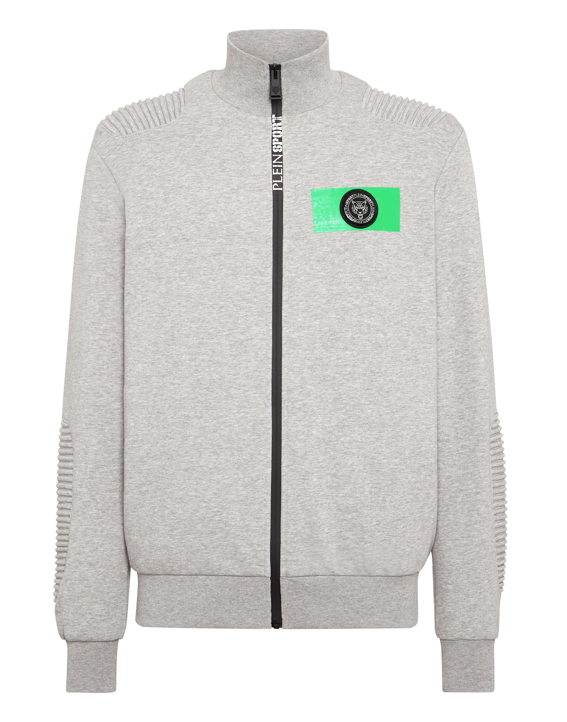 Plein Sport Sweat jacket in Grey: front