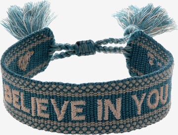 Engelsrufer Bracelet 'Good Vibes BELIEVE IN YOU' in Green: front