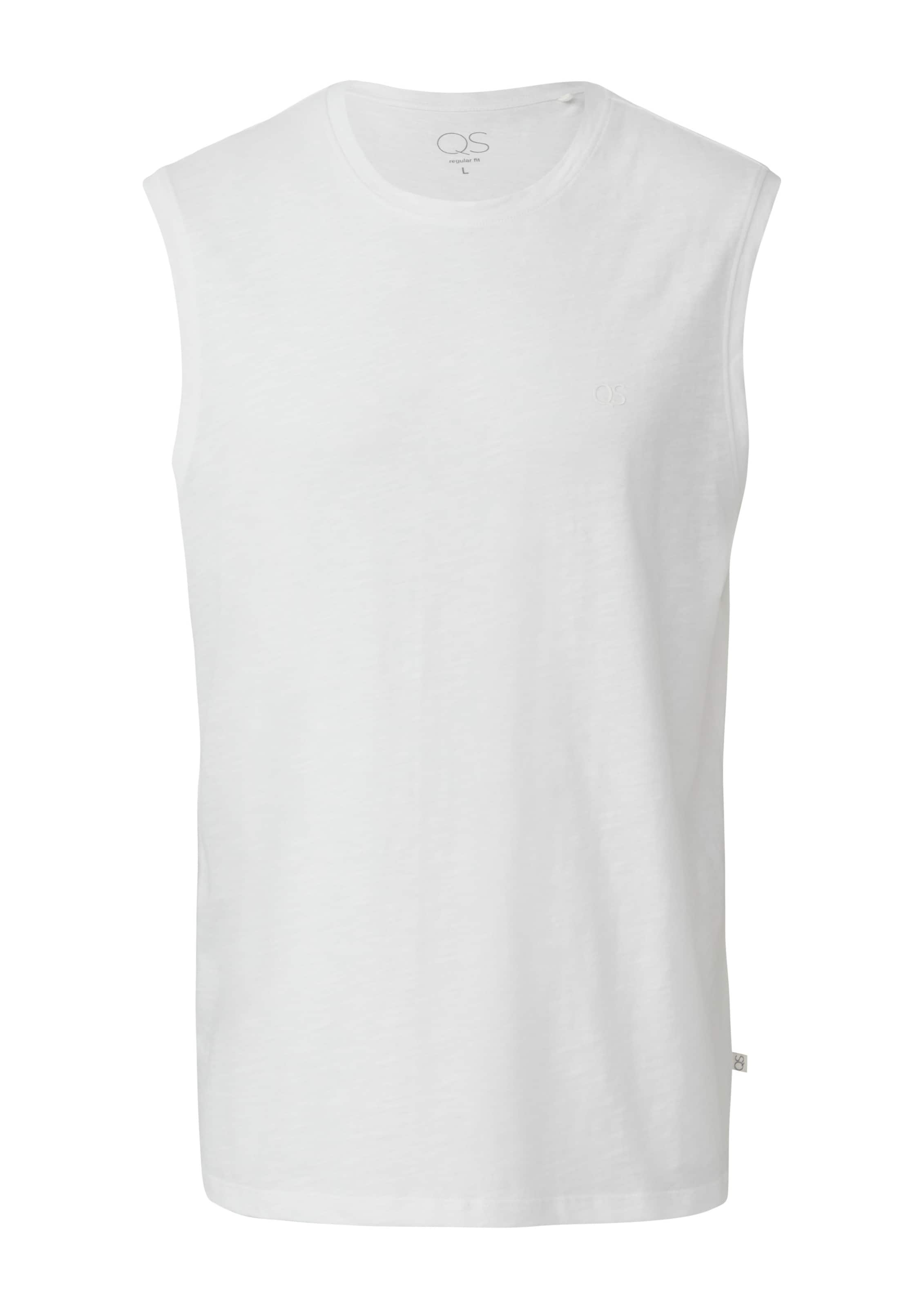 T-Shirt QS en blanc : devant