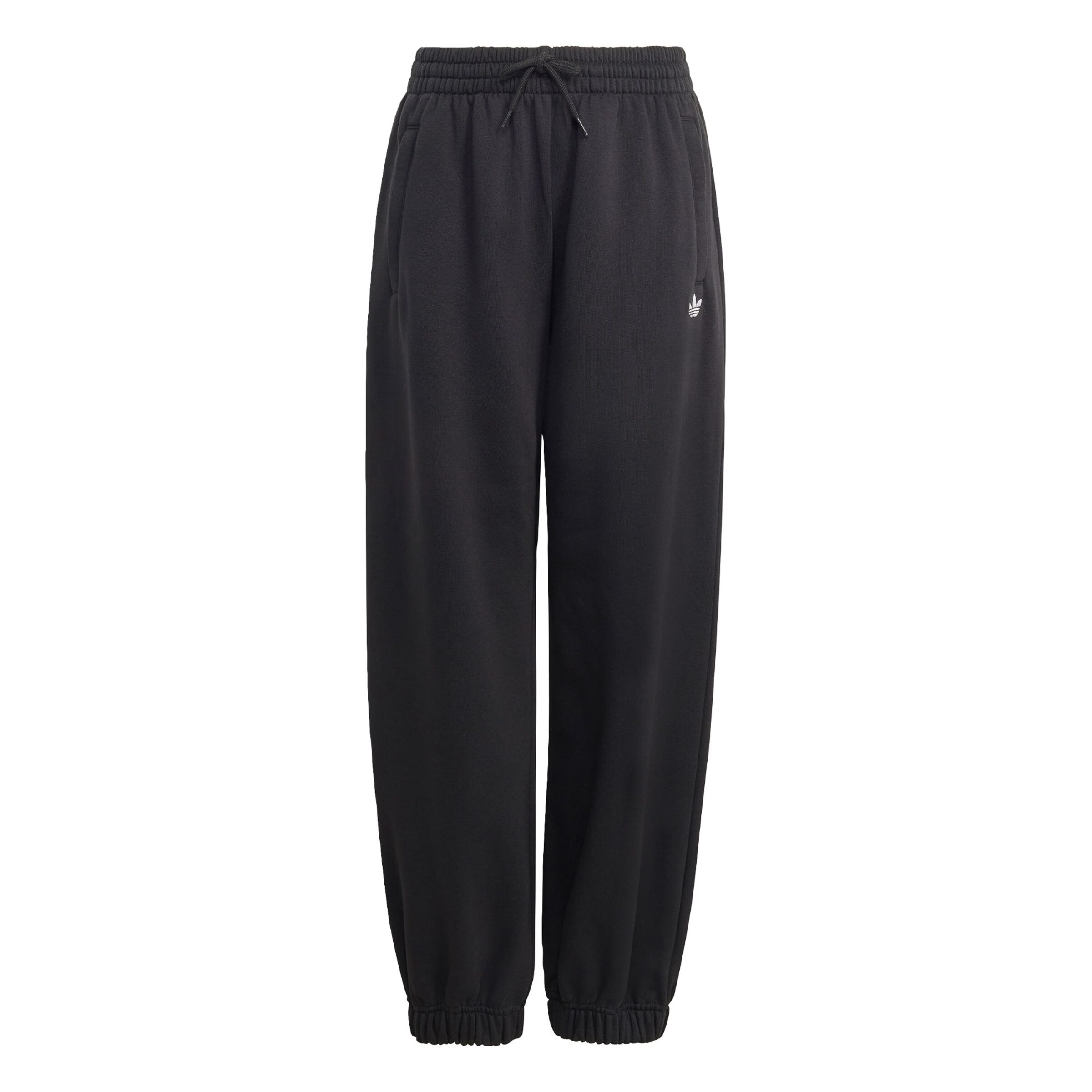 ADIDAS ORIGINALS Loose fit Trousers 'Trefoil' in Black: front