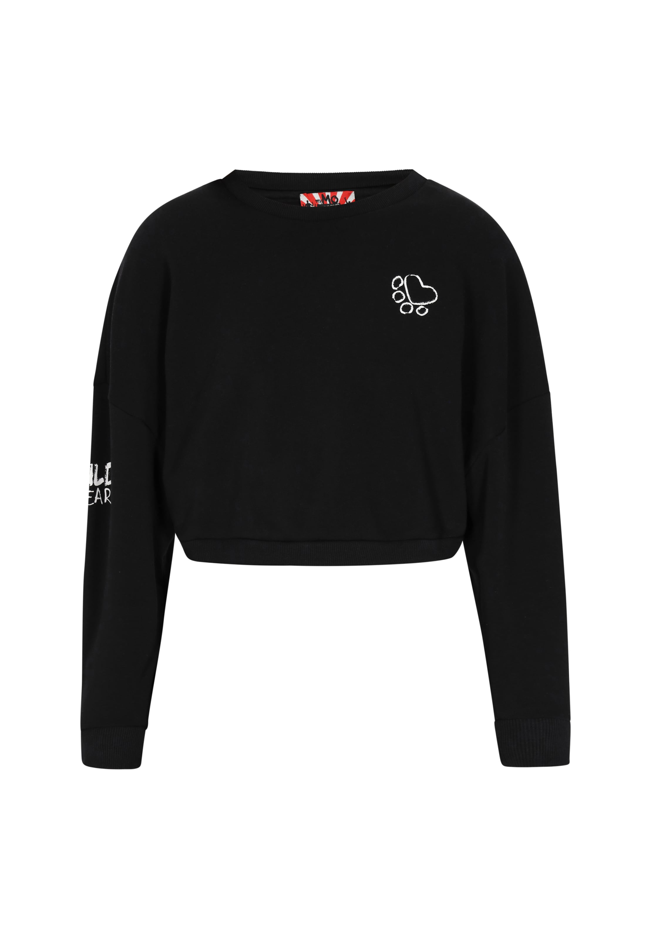 myMo ROCKS Μπλούζα φούτερ 'Comfy' σε μαύρο: μπροστά