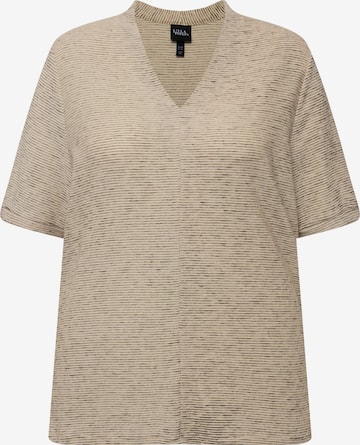 T-shirt Ulla Popken en beige : devant