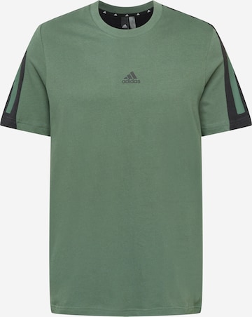 ADIDAS SPORTSWEAR Performance Shirt 'Future Icons 3-Stripes' in Green: front