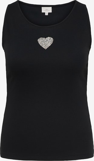 ONLY Carmakoma Top 'CARIRIS' veličine XL-XXL u boja pijeska / crna / prozirna, Pregled proizvoda