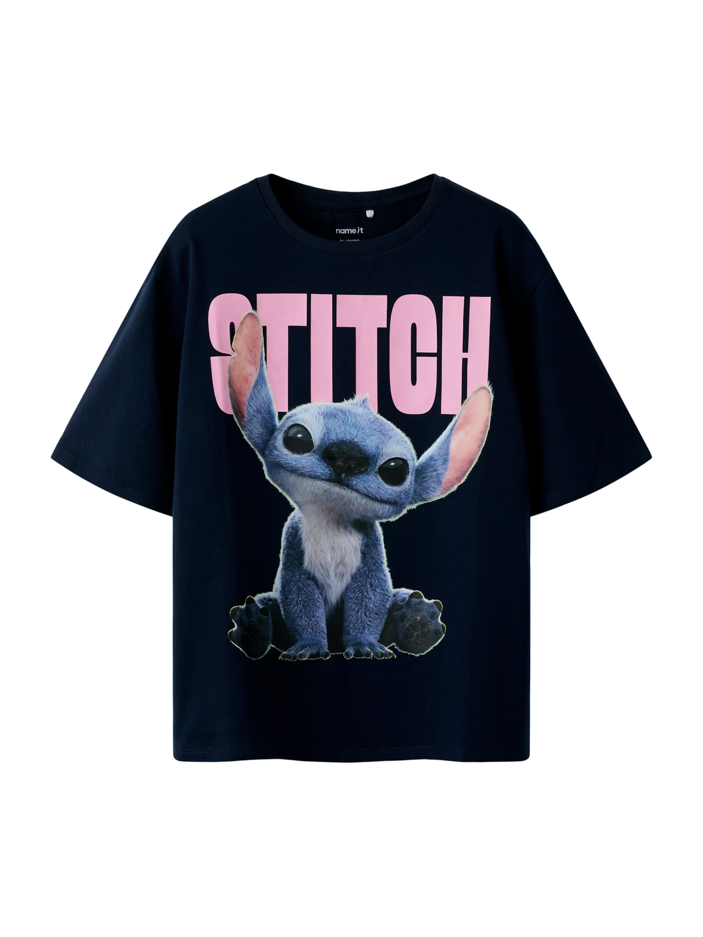 zils NAME IT T-Krekls 'NKFNIBUS STITCH': no priekšpuses