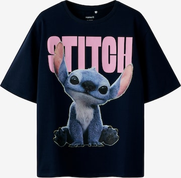 NAME IT Tričko 'NKFNIBUS STITCH' – modrá: přední strana