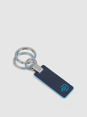 Piquadro Key Ring in Blue: front