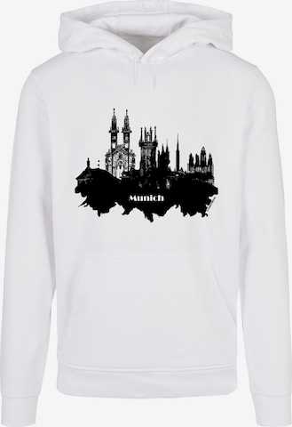 F4NT4STIC Sweatshirt 'Cities Collection - Munich skyline' in White: front
