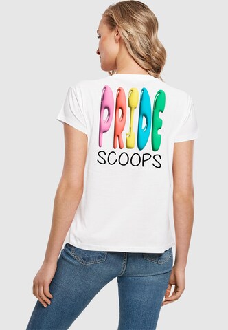 Merchcode Shirt 'Pride Scoops' in White: front