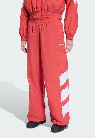 ADIDAS ORIGINALS Wide leg Trousers in Red: front