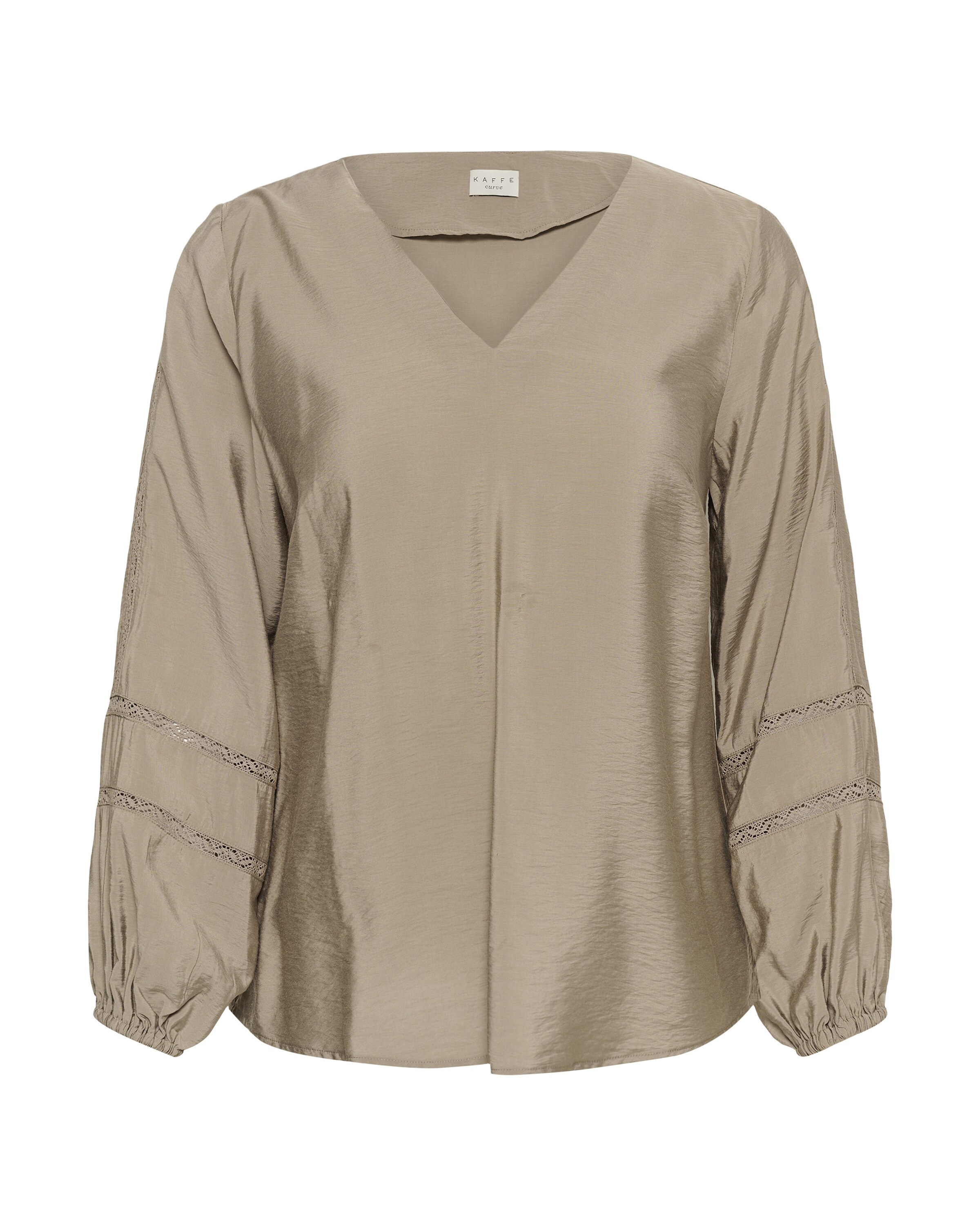 KAFFE CURVE - Blusa 'Tine' em castanho: frente