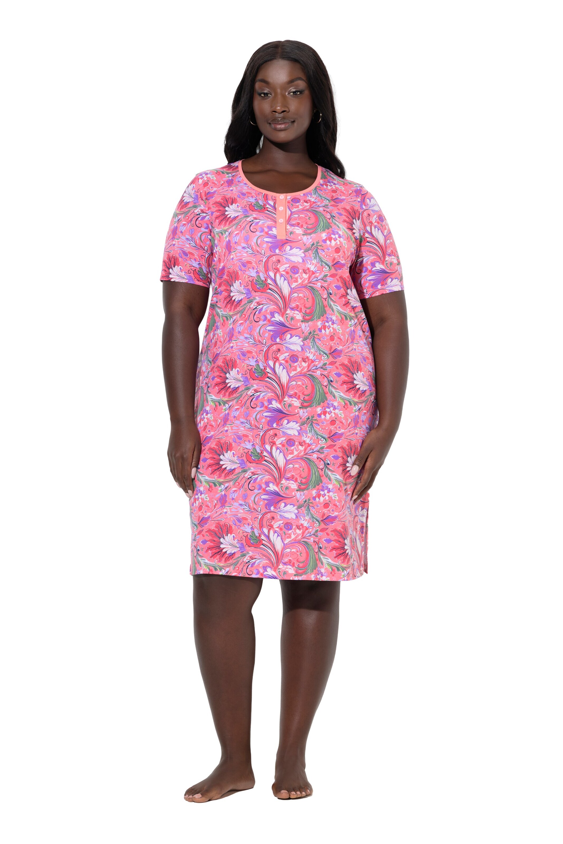 Ulla Popken Nightgown in Pink: front