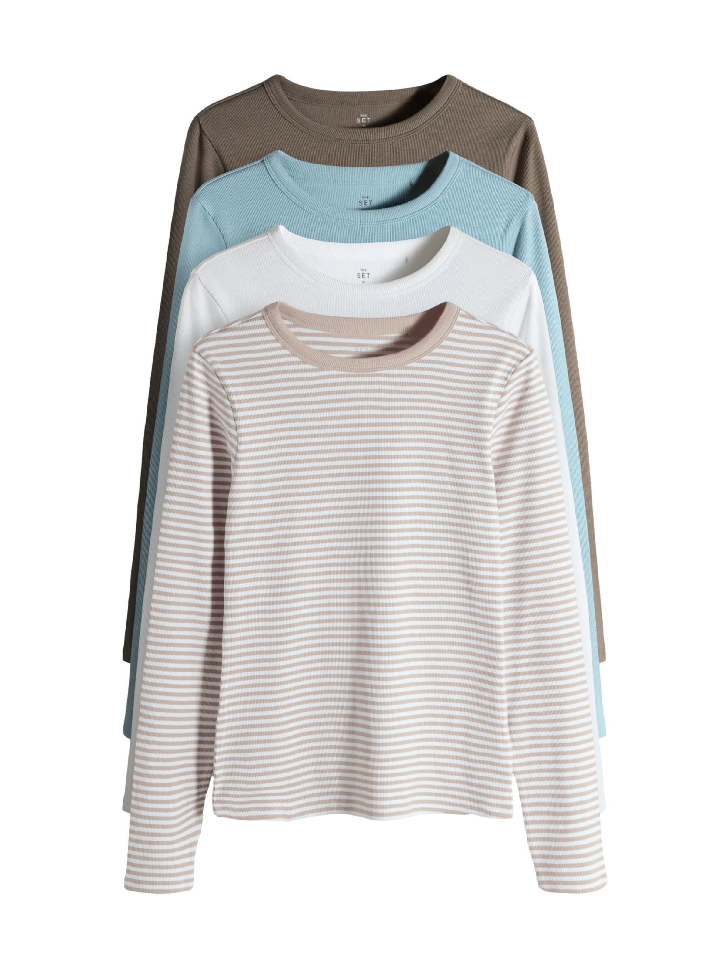 T-shirt The Set en bleu : devant